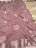 Elegant Lavender Soft Silk Saree with Rich Zari Border and Golden Pallu - Image 2