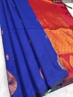 Royal Blue Soft Silk Saree with Rich Red Pallu
