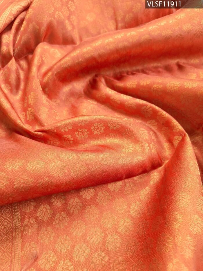 Multicolored Fancy Silk Saree with Abstract Body and Subtle Zari Border - Image 4