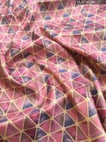 Elegant Beige Fancy Silk Saree with Geometric Motifs and Subtle Zari Border - Image 2