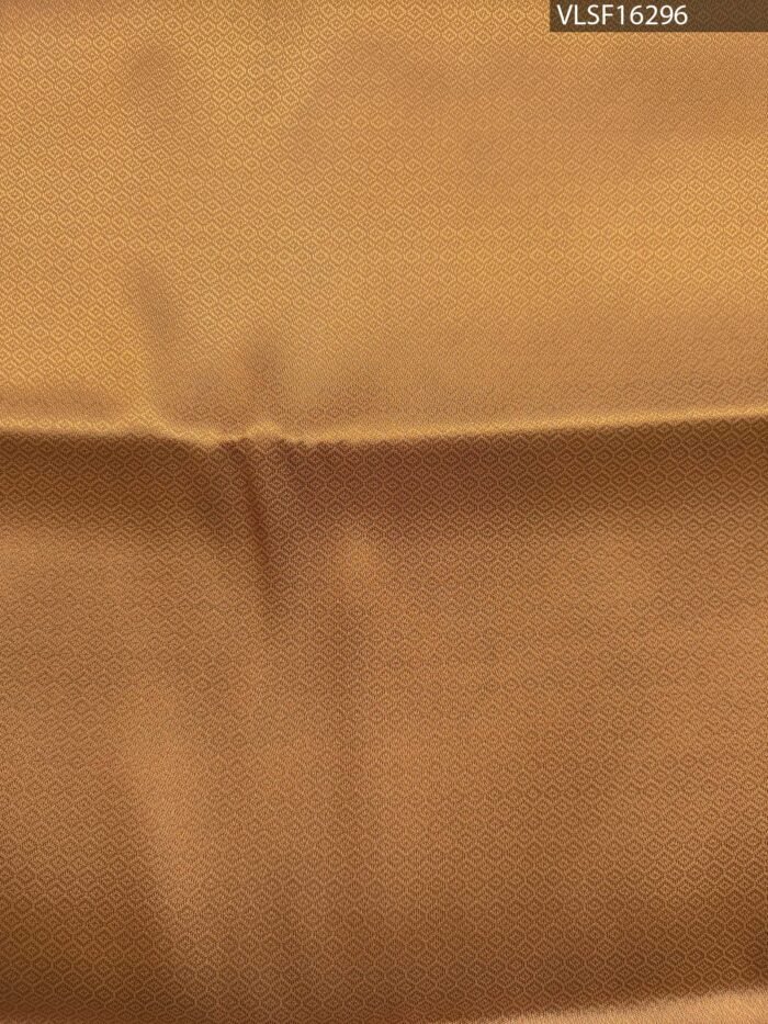 Golden Coloured Fancy Silk Saree with Floral Motifs and Elegant Border - Image 4