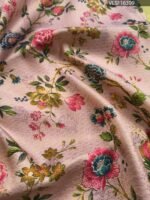 Pink Coloured Fancy Silk Saree with Floral Motifs and Elegant Zari Border - Image 3