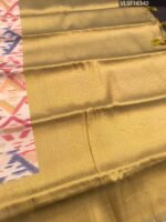 Multicoloured Fancy Silk Saree with Geometric Motifs and Rich Zari Border - Image 3