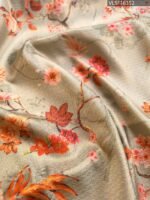 Pastel Green Coloured Fancy Silk Saree with Floral Motifs and Rich Pallu - Image 2