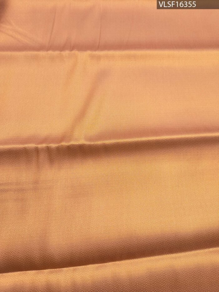 Peach Coloured Fancy Silk Saree with Floral Motifs and Elegant Border - Image 4