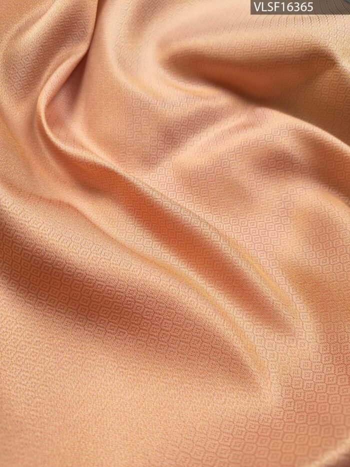 Orange Coloured Fancy Silk Saree with Floral Motifs and Simple Border - Image 4