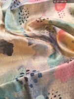 Pastel Coloured Fancy Silk Saree with Artistic Motifs and Elegant Zari Border - Image 2