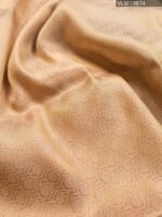 Peach Coloured Fancy Silk Saree with Floral Motifs and Rich Pallu - Image 4