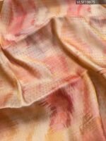 Peach Coloured Fancy Silk Saree with Abstract Motifs and Intricate Border - Image 2