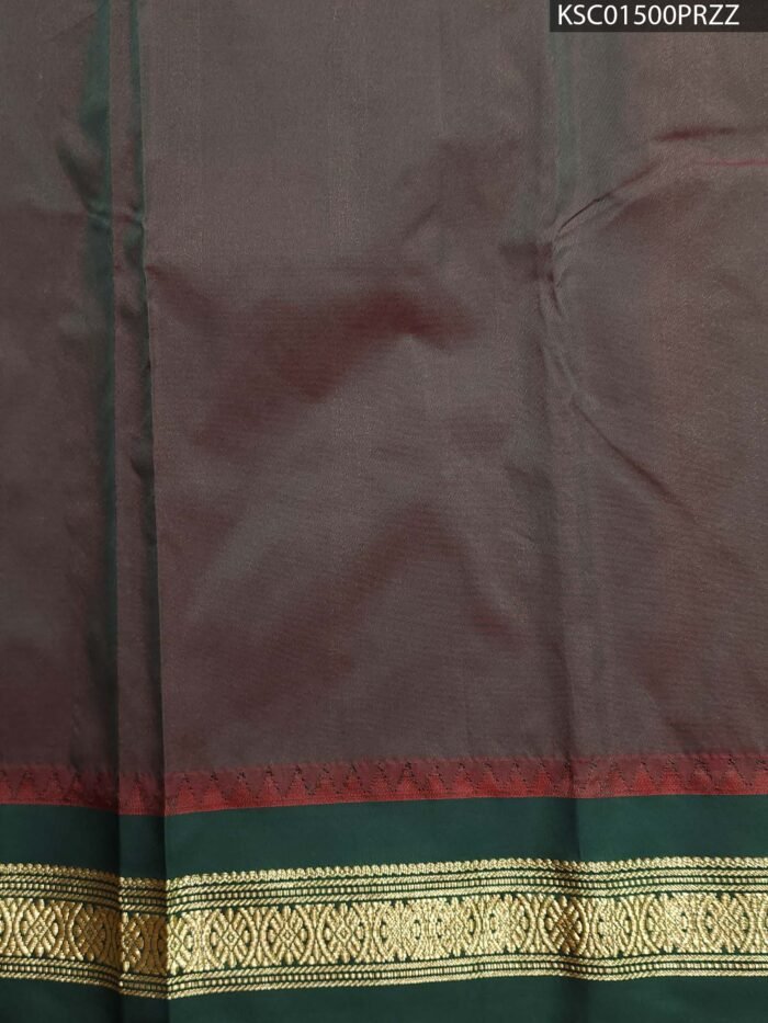 Red Blended Soft Silk Saree with Gold Butti and Rich Zari Border - Image 3