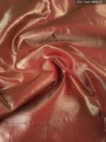 Sage Green and Copper Tissue Saree with Paisley Motifs and Rich Zari Border - Image 4