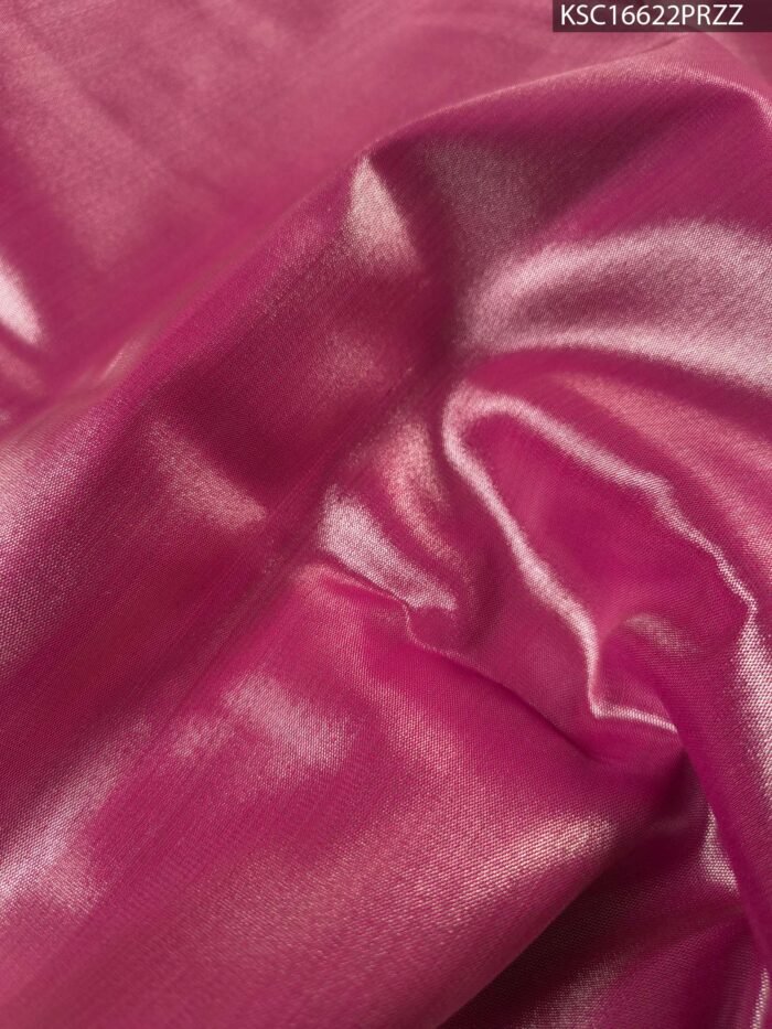 Beige Coloured Tissue Silk Saree with Floral Motifs and Rich Zari Brocade Border - Image 4