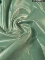 Elegant Beige and Pink Tissue Saree with Floral Motifs and Rich Zari Border - Image 4