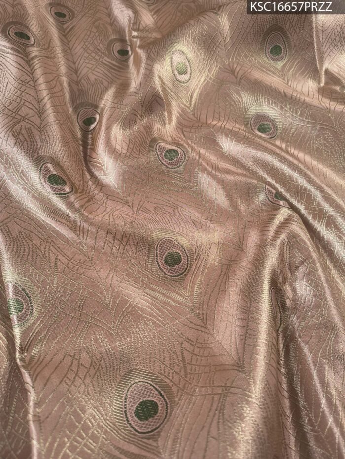 Pink Coloured Tissue Silk Saree with Peacock Motifs and Rich Zari Woven Border - Image 2