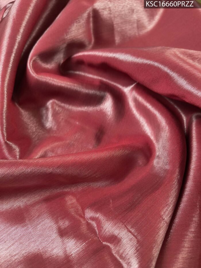 Golden Coloured Tissue Saree with Intricate Motifs and Rich Zari Border - Image 4