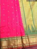 Pink Blended Soft Silk Saree with Gold Butti Motifs and Rich Zari Pallu