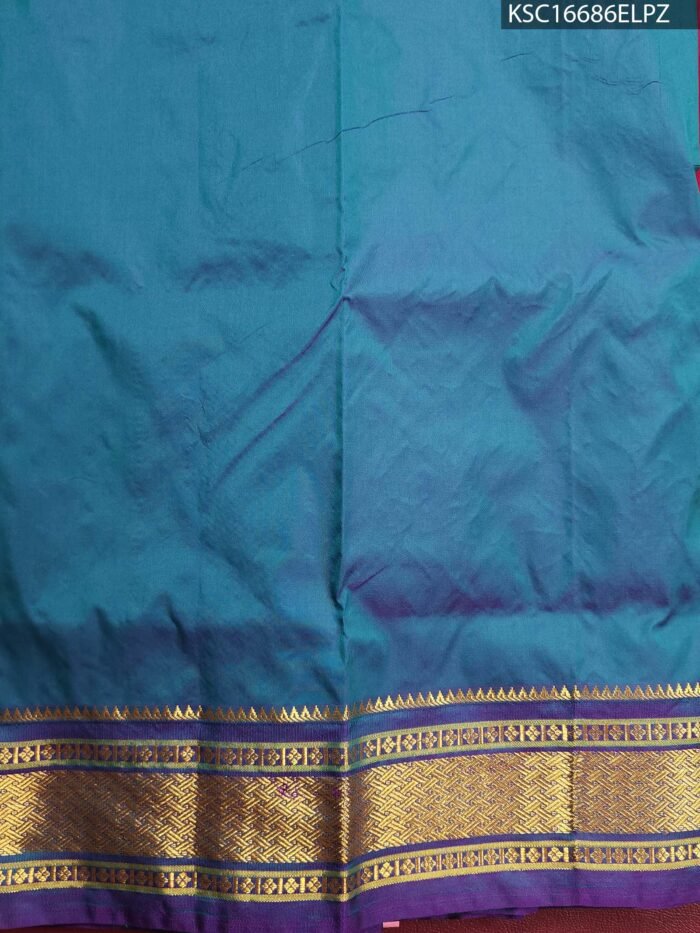 Pink Blended Soft Silk Saree with Paisley Motifs and Rich Zari Brocade Pallu - Image 3