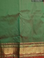 Vibrant Red Blended Soft Silk Saree with Gold Butti Motifs and Rich Green Zari Pallu - Image 3