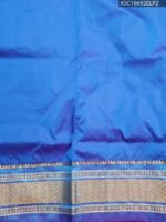 Royal Blue Blended Soft Silk Saree with Paisley Motifs and Rich Zari Floral Pallu - Image 3