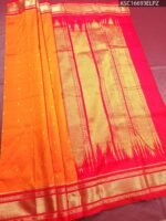 Orange Blended Soft Silk Saree with Zari Butti and Rich Pallu - Image 2