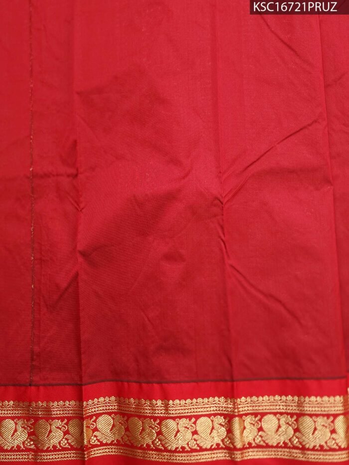 Aqua Blended Soft Silk Saree with Paisley Motifs and Rich Zari Border - Image 3