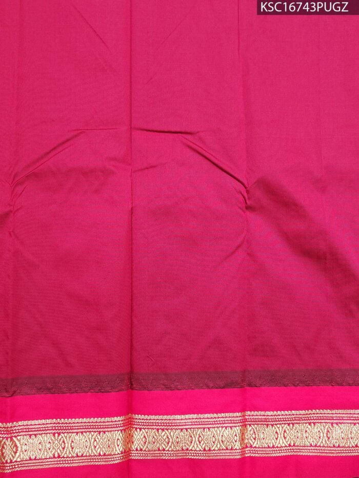 Royal blue and maroon Blended Soft Silk saree with diamond motifs and rich zari pallu - Image 2