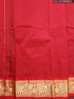 Royal Blue Blended Soft Silk Saree with Paisley Motifs and Rich Zari Elephant Border - Image 3