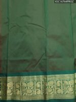 Yellow Blended Soft Silk Saree with Floral Motifs and Rich Zari Woven Border - Image 3