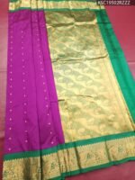 Purple Blended Soft Silk Saree with Paisley Motifs, Rich Zari Pallu, and Intricate Border - Image 2