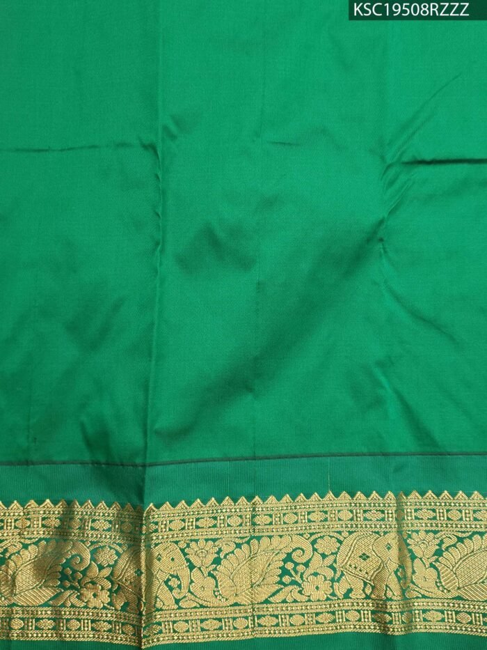 Navy Blue Blended Soft Silk Saree with Paisley Motifs and Rich Pallu - Image 2