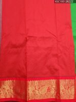 Green Blended Soft Silk Saree with Paisley Motifs, Rich Brocade Pallu, and Zari Peacock Border - Image 3