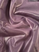 Pink and Gold Tissue Saree with Floral Motifs and Rich Zari Border - Image 4