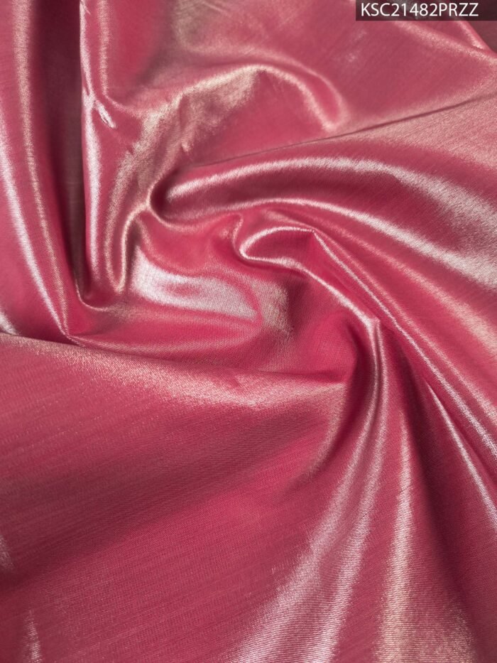 Silver Coloured Tissue Saree with Floral Motifs and Rich Zari Pallu - Image 4