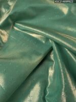 Peach and Aqua Coloured Tissue Saree with Intricate Brocade and Zari Woven Border - Image 4