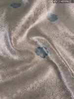 Silver and Teal Tissue Saree with Floral Motifs and Rich Zari Border - Image 2