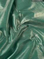 Pink and Green Tissue Saree with Intricate Motifs and Grand Zari Border - Image 4