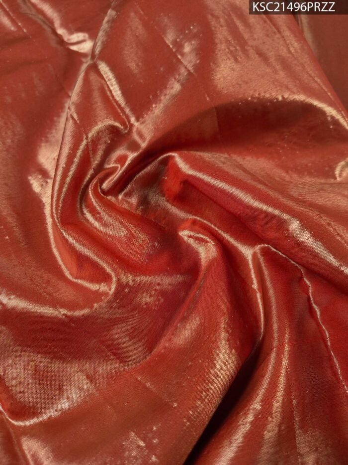 Lime Green and Gold Tissue Saree with Intricate Paisley Motifs and Rich Zari Border - Image 4