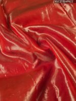 Sage Green and Gold Tissue Saree with Floral Motifs and Rich Zari Border - Image 4