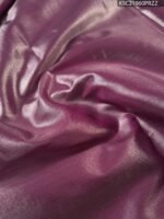 Green and Purple Tissue Saree with Rich Floral Motifs and Intricate Zari Border - Image 4