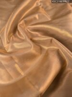 Orange Coloured Tissue Silk Saree with Paisley Motifs and Zari Woven Border - Image 4