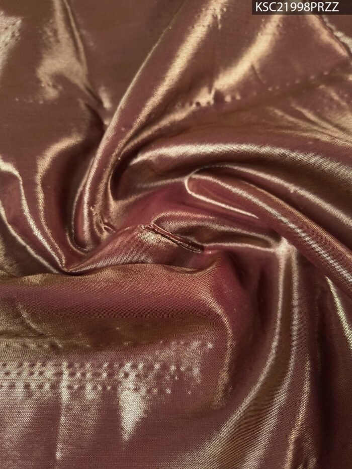 Elegant Green Tissue Saree with Paisley Motifs and Rich Zari Border - Image 4