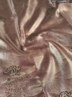 Lavender and Green Tissue Saree with Rich Zari Pallu and Floral Border - Image 2