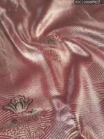 Pink and Green Coloured Tissue Silk Saree with Rich Floral Brocade Weaves and Zari Woven Border - Image 2