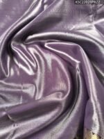 Green and Silver Tissue Saree with Paisley Motifs and Rich Zari Border - Image 4