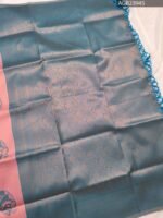 Pink and Blue Semi Soft Silk Fancy Saree with Intricate Design - Image 3