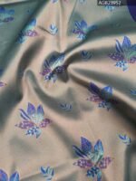 Elegant Blue and Green Fancy Saree with Beautiful Floral Motifs and Rich Border Design - Image 2