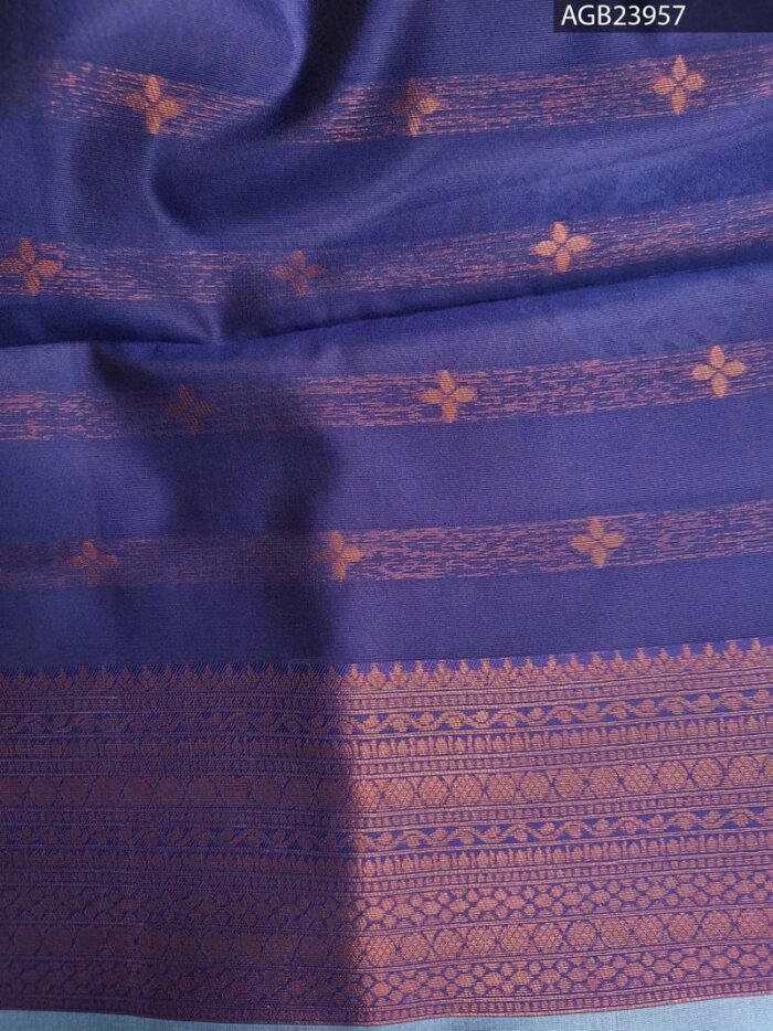 Elegant Grey and Purple Semi Soft Silk Fancy Saree with Intricate Designs - Image 4