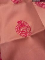 Peach and Red Fancy Saree with Beautiful Embroidery and Rich Border - Image 2