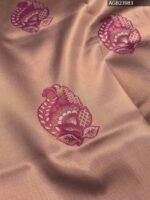 Beautiful Beige and Purple Semi Soft Silk Fancy Saree with Elegant Border - Image 2