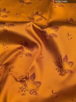 Golden and Maroon Semi Soft Silk Fancy Saree with Floral Motifs and Intricate Border - Image 2